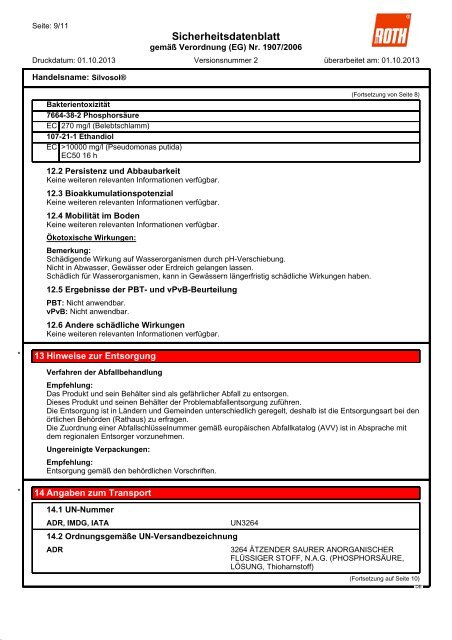 Sicherheitsdatenblatt