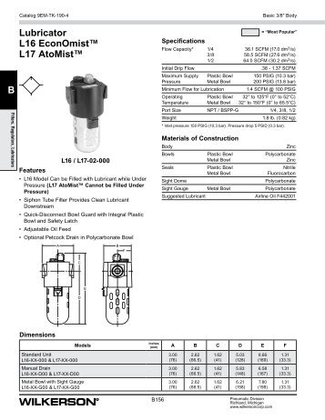 L16 / L17 ..........................B174 - Wilkerson Corporation