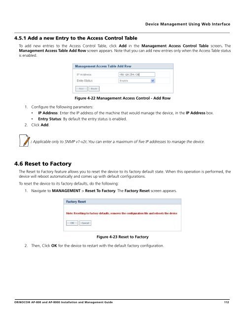 ORiNOCO® Access Points Installation and Management Guide ...