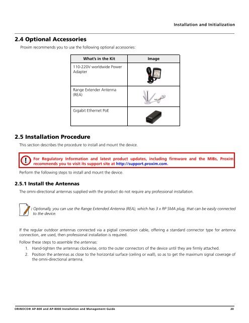 ORiNOCO® Access Points Installation and Management Guide ...