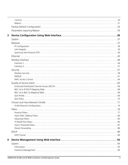 ORiNOCO® Access Points Installation and Management Guide ...