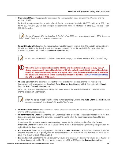 ORiNOCO® Access Points Installation and Management Guide ...