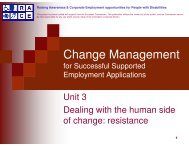 Unit 3: Dealing with the human side of change - Supported ...
