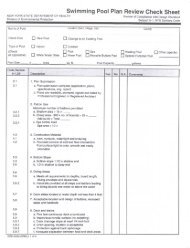 DOH-2434 Swimming Pool Plan Review Checklist - Monroe County