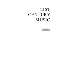October - 21st Century Music