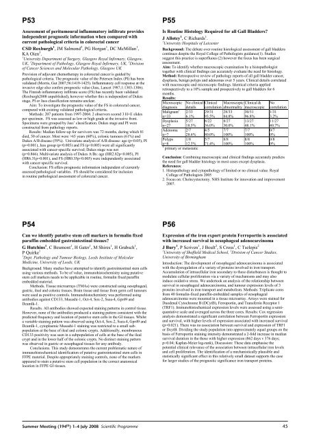 2008 Summer Meeting - Leeds - The Pathological Society of Great ...