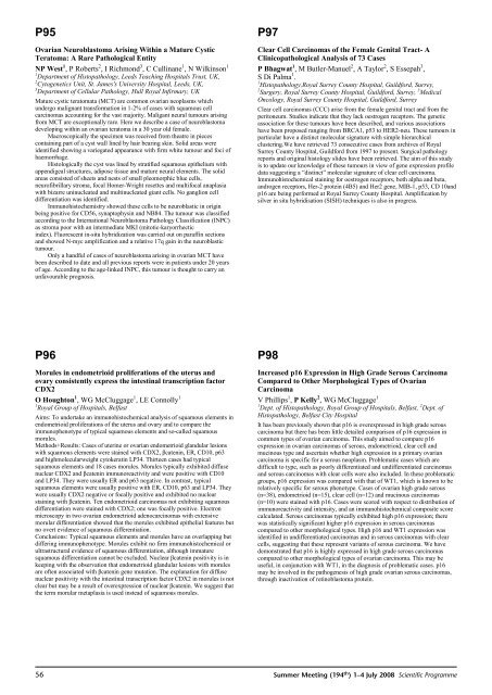 2008 Summer Meeting - Leeds - The Pathological Society of Great ...