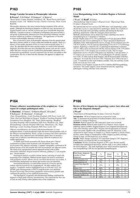 2008 Summer Meeting - Leeds - The Pathological Society of Great ...