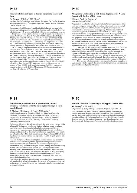 2008 Summer Meeting - Leeds - The Pathological Society of Great ...