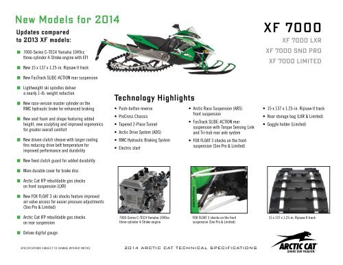 XF 7000 Limited Spec Release - Arctic Cat