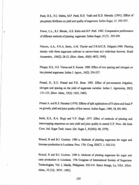 IMPACT OF PIIIMING PATTENNS AND NUTRIENT MANAGf,,MENT ...