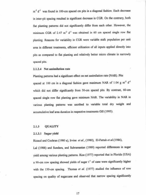 IMPACT OF PIIIMING PATTENNS AND NUTRIENT MANAGf,,MENT ...