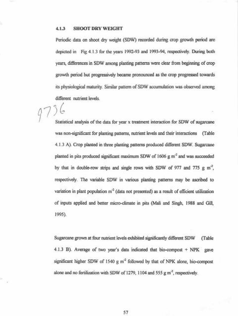 IMPACT OF PIIIMING PATTENNS AND NUTRIENT MANAGf,,MENT ...