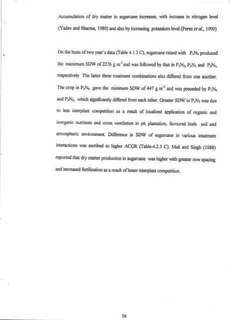 IMPACT OF PIIIMING PATTENNS AND NUTRIENT MANAGf,,MENT ...