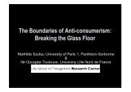 The Boundaries of Anti-consumerism: Breaking the Glass Floor
