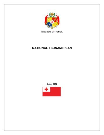 Kingdom of Tonga : National Tsunami Plan - Pacific Disaster Net