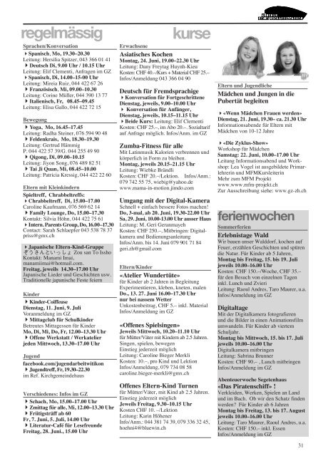 Ausgabe 4, Mai 2013 - Quartier-Anzeiger Archiv