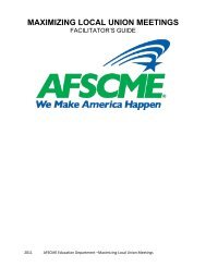 Maximizing Local Union Meetings - Facilitator's Guide - AFSCME