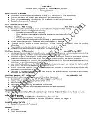 download the Healthcare Manager Resume Sample One in PDF.