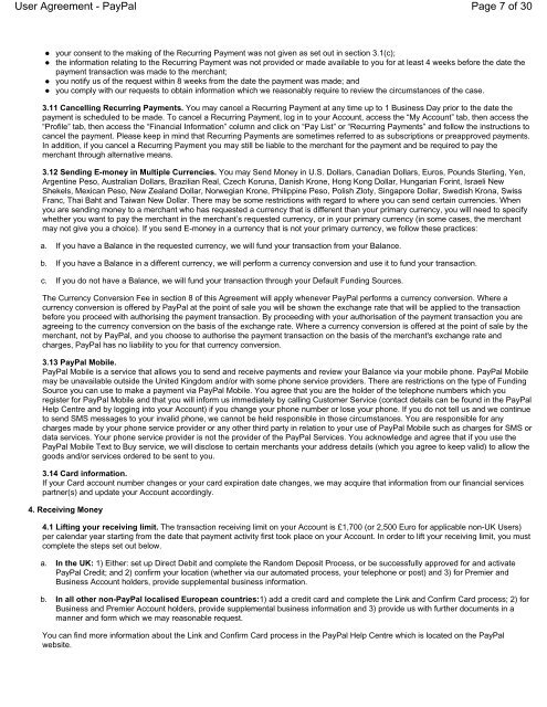 Page 1 of 30 User Agreement - PayPal