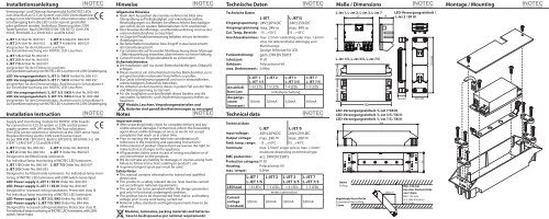 Installationsanleitung LED 24V - INOTEC Sicherheitstechnik GmbH