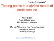 Tipping points in a simple model of Arctic sea ice - IMAGe