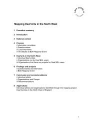 Mapping Deaf Arts in the North West - Arts Council England