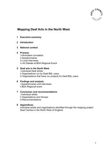 Mapping Deaf Arts in the North West - Arts Council England