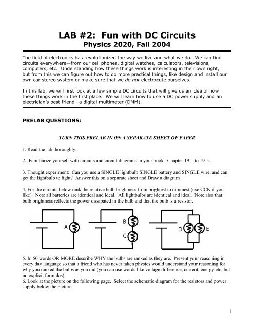 Phet Online Electrical Circuits Simulation