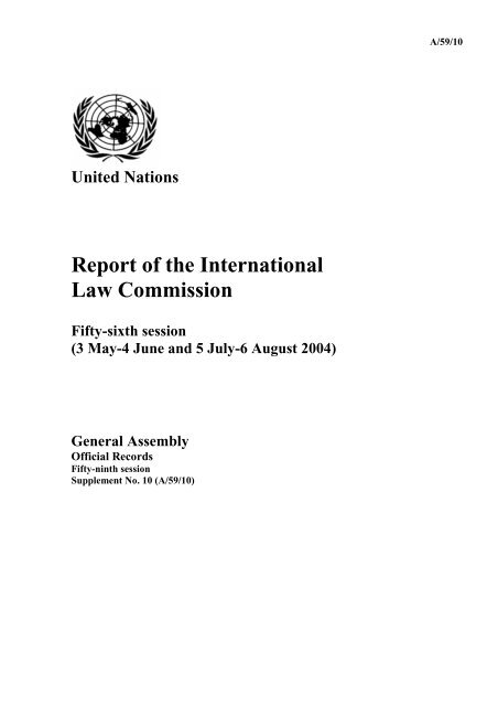 Report of the International Law Commission