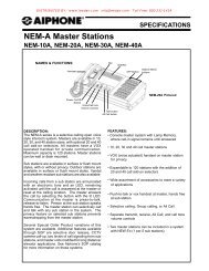 AIPHONE NEM-A Intercom Master NEM-10A NEM-20A NEM-30A ...