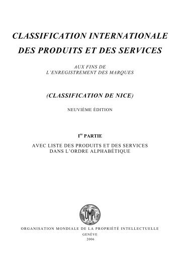 Classification de Nice, 9e édition