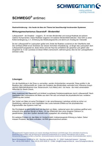 Schwego Antimec 03.2012 DE - Bernd Schwegmann GmbH & Co. KG