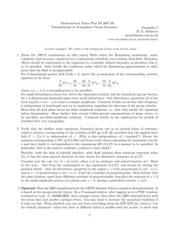 sheet 2 - Atmospheric Dynamics Group