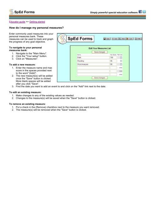 Educator guide in PDF format - SpEd Forms Inc.