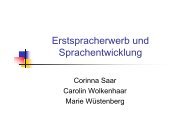 Erstspracherwerb und Sprachentwicklung