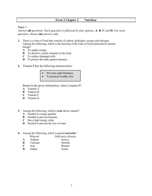 Science Form 1 Exam Paper Kssm Liam Hodges