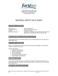 MATERIAL SAFETY DATA SHEET - ForteBio