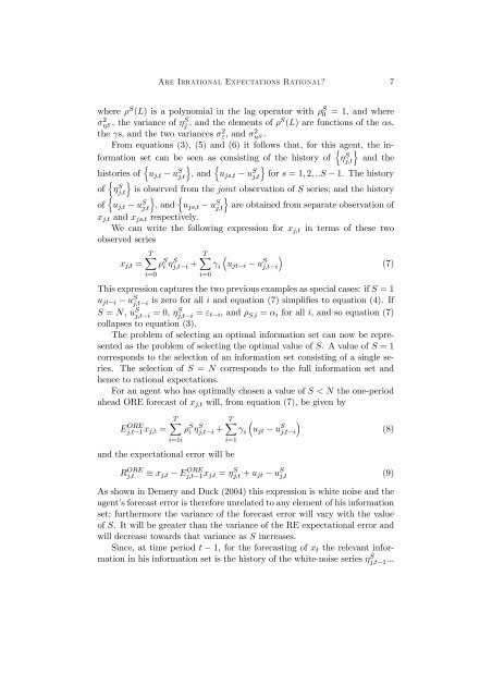 are irrational expectations rational? David Demery Nigel W. Duck1 ...