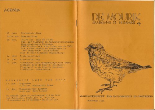 1985 nummer 4 - Vogelwerkgroep Nijmegen
