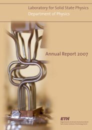 Annual Report 2007 - Laboratory for Solid State Physics - ETH ZÃ¼rich