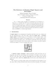 The Existence of Domino Magic Squares and Rectangles - Clemson ...