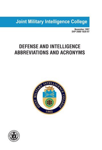 Defense & intelligence abbreviations - Defense Intelligence Agency