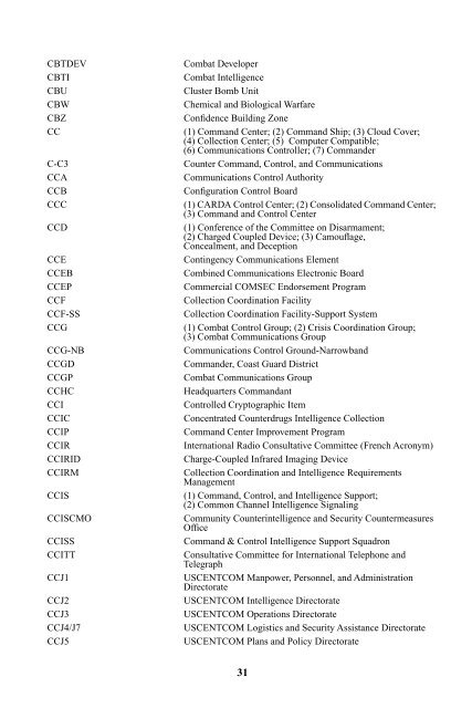 Defense & intelligence abbreviations - Defense Intelligence Agency