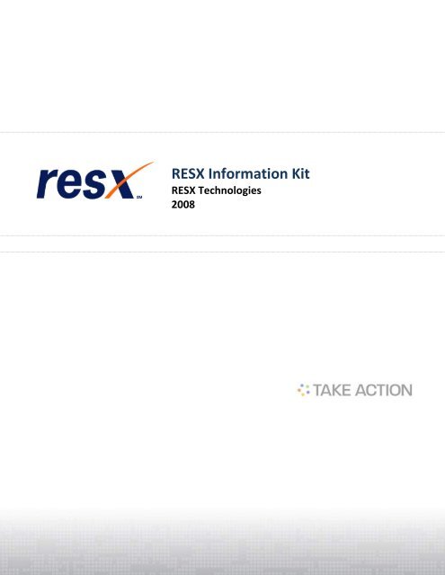 RESX Information Kit - Online Booking