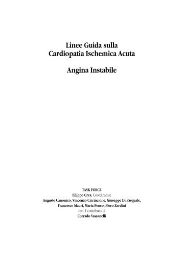 Linee Guida sulla Cardiopatia Ischemica Acuta Angina ... - Anmco