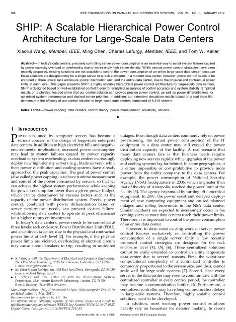 SHIP: A Scalable Hierarchical Power Control ... - IEEE Xplore