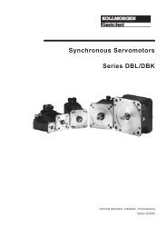 Synchronous Servomotors Series DBL/DBK