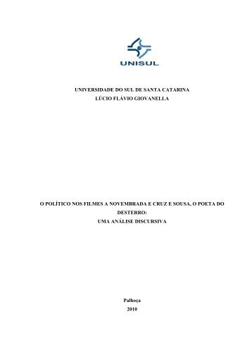 universidade do sul de santa catarina lúcio flávio giovanella ... - Unisul