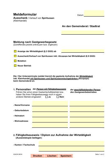 Meldeformular